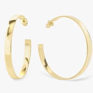 Melinda Maria Atlas Hoops 2 inch in Gold New With MM Pouch